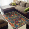 Pattern Print Patchwork Floor Mat-grizzshop