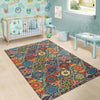 Pattern Print Patchwork Floor Mat-grizzshop