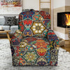 Pattern Print Patchwork Recliner Cover-grizzshop