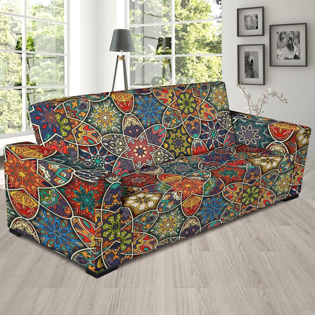 Pattern Print Patchwork Sofa Covers-grizzshop