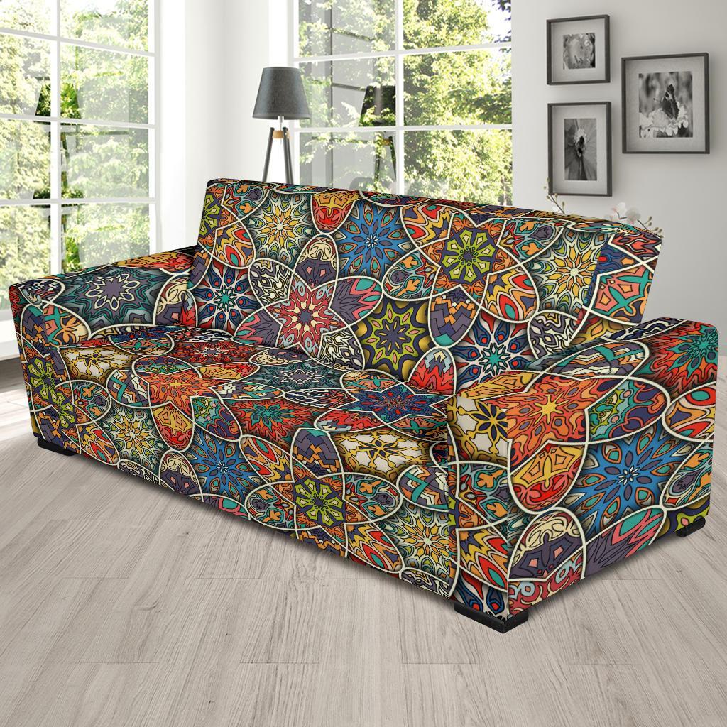 Pattern Print Patchwork Sofa Covers-grizzshop