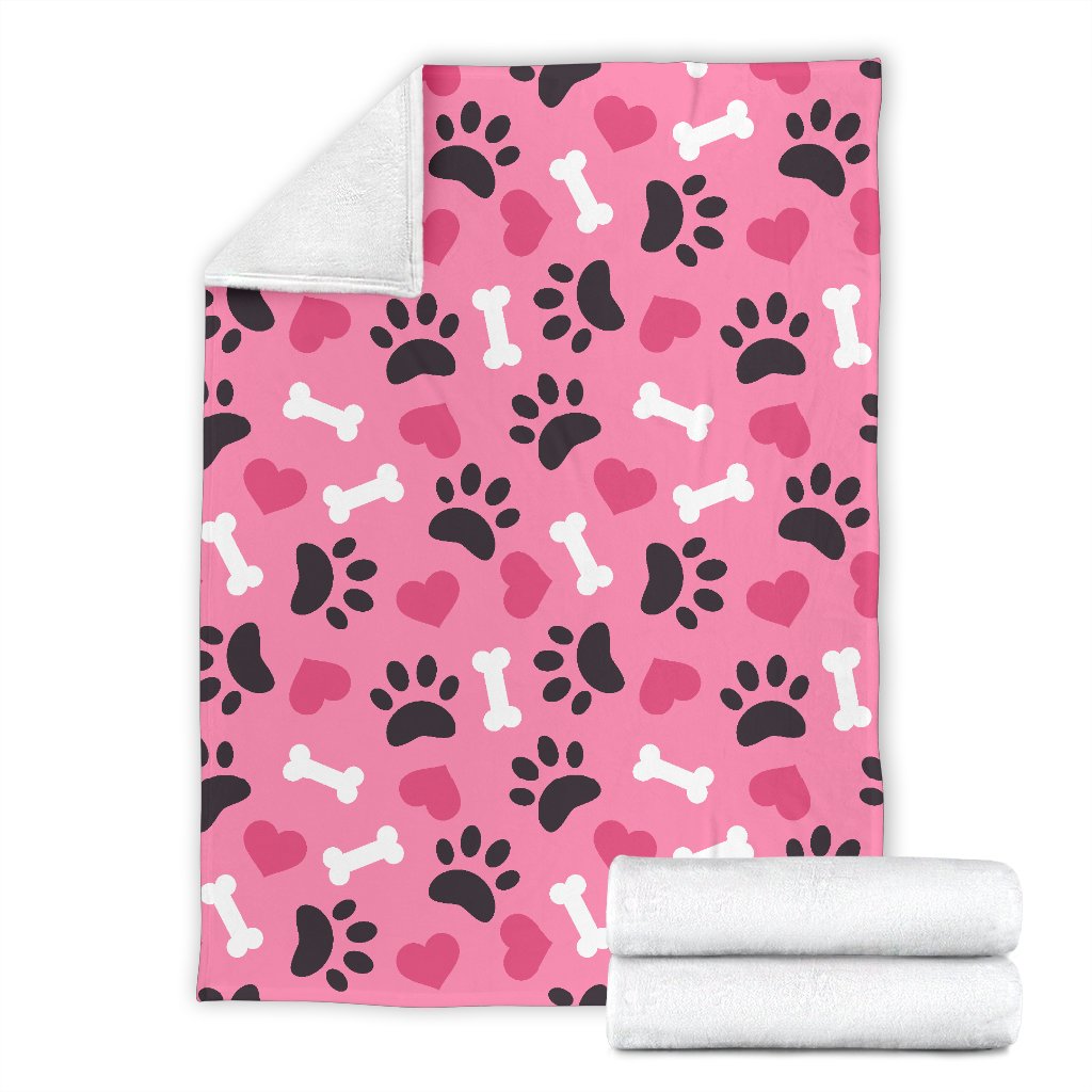 Pattern Print Paw Blanket-grizzshop