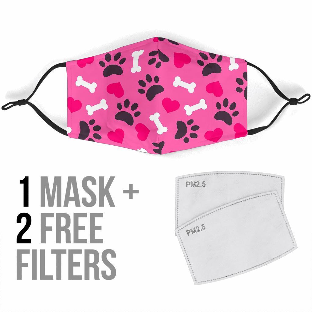 Pattern Print Paw Face Mask-grizzshop