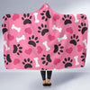 Pattern Print Paw Hooded Blanket-grizzshop