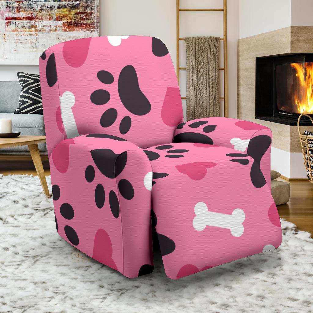 Pattern Print Paw Recliner Cover-grizzshop