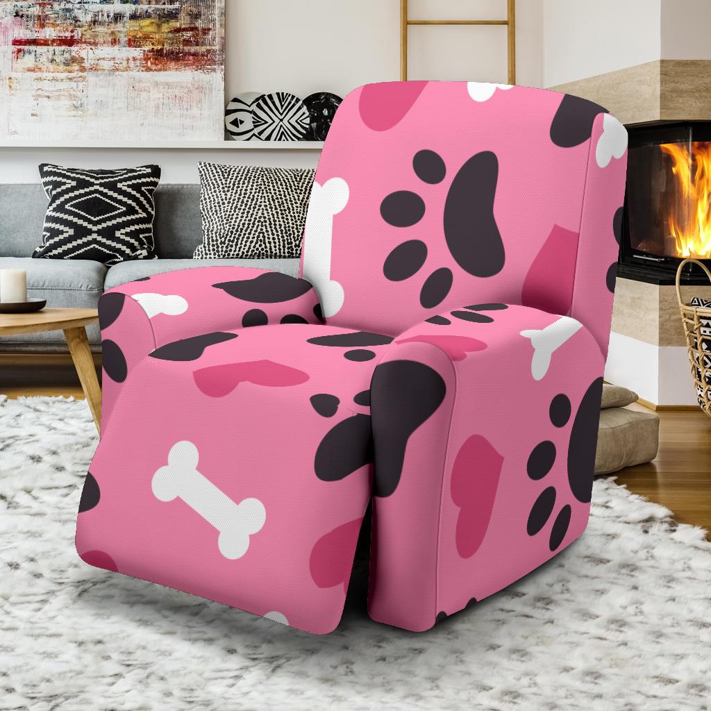 Pattern Print Paw Recliner Cover-grizzshop