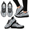 Pattern Print Penguin Black Sneaker Shoes For Men Women-grizzshop