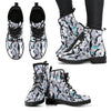 Pattern Print Penguin Men Women Leather Boots-grizzshop