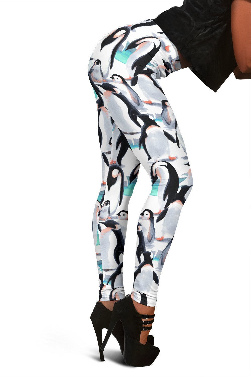 Pattern Print Penguin Print Pattern Women Leggings-grizzshop