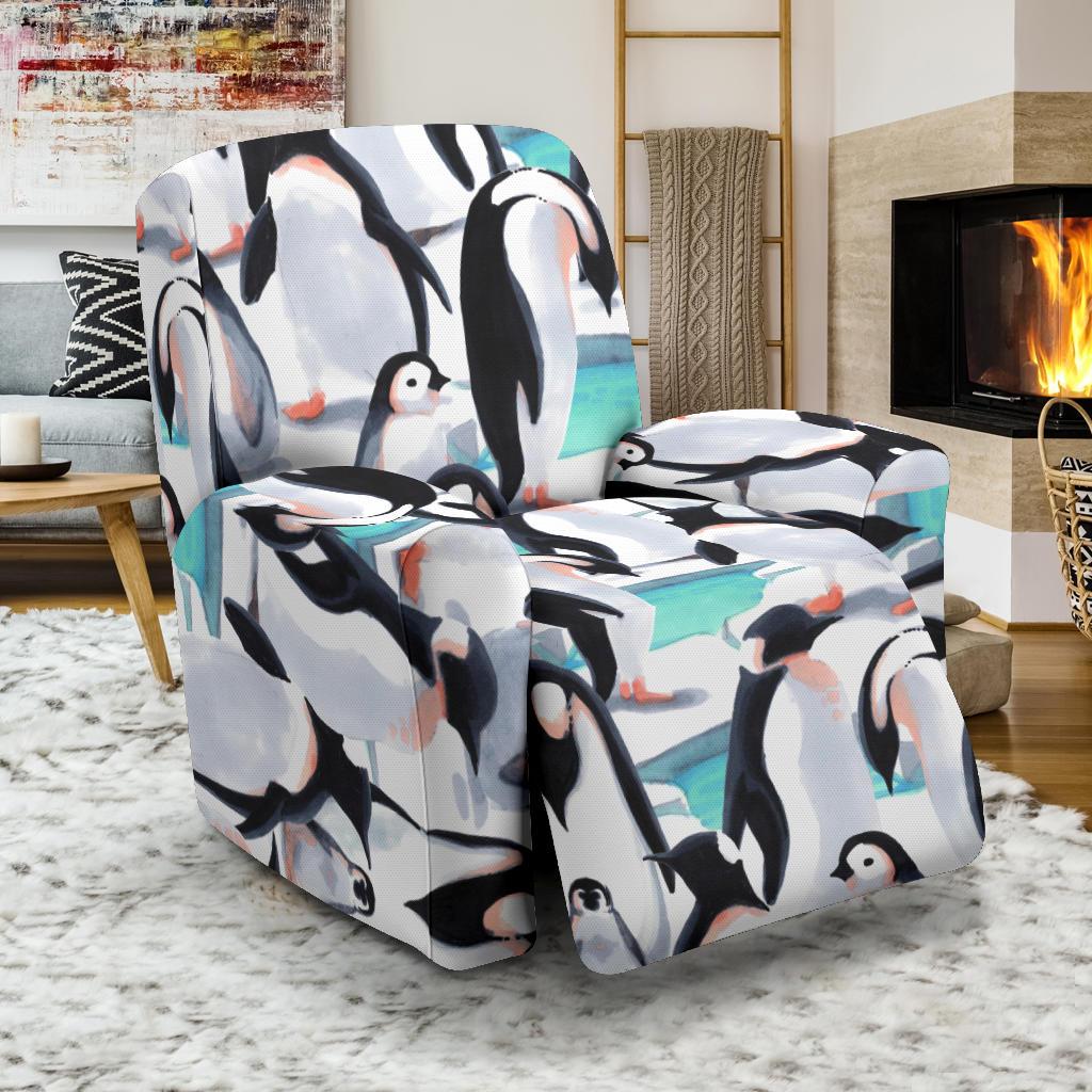 Pattern Print Penguin Recliner Cover-grizzshop