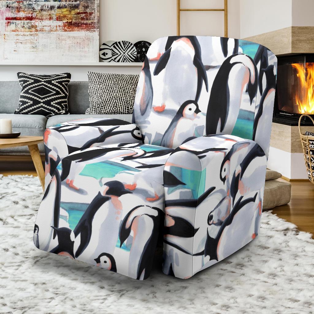 Pattern Print Penguin Recliner Cover-grizzshop