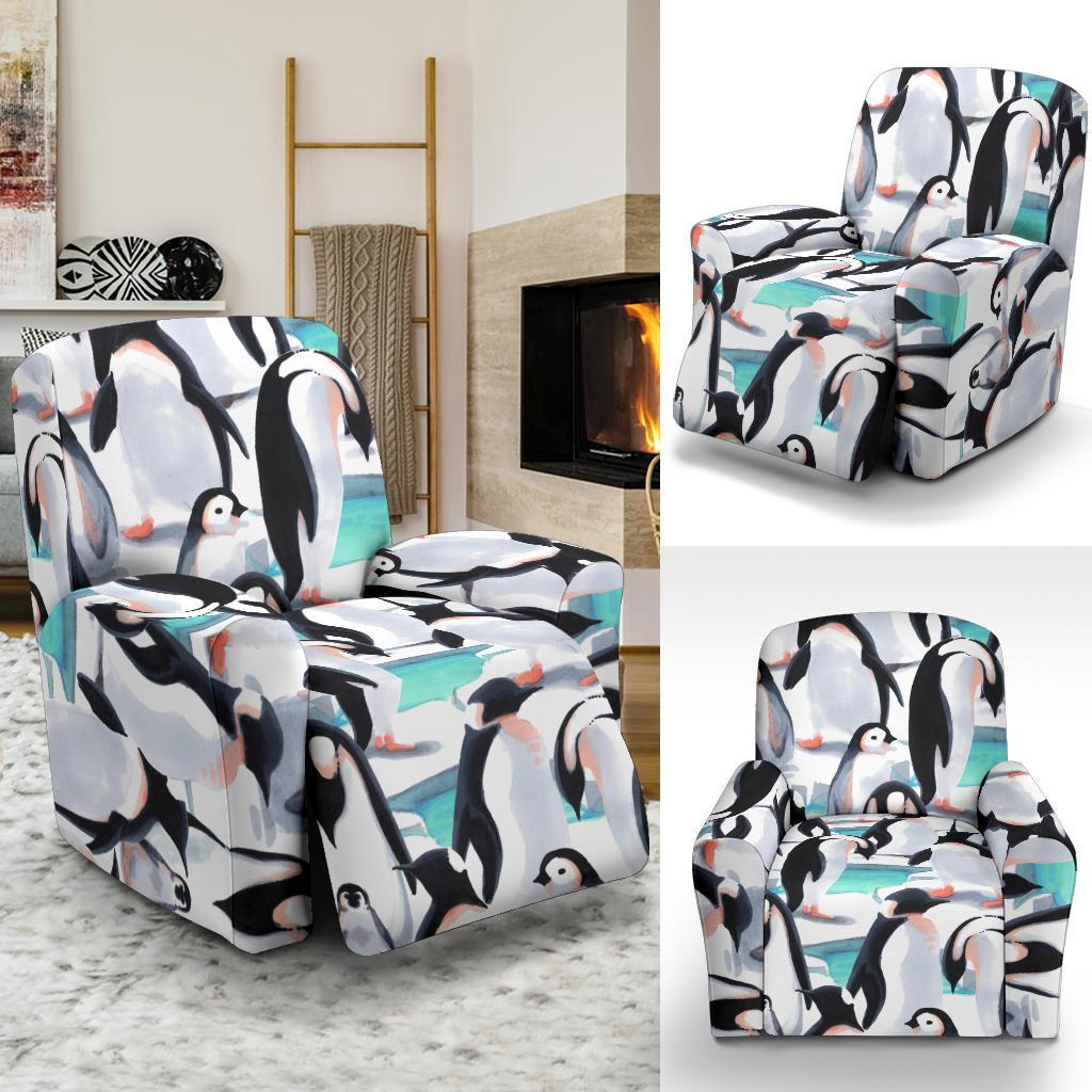 Pattern Print Penguin Recliner Cover-grizzshop