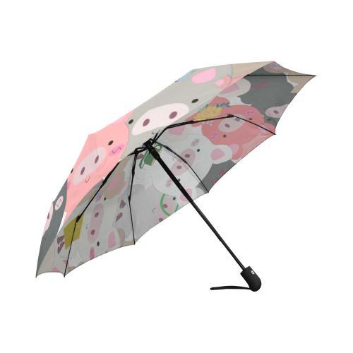 Pattern Print Pig Foldable Umbrella-grizzshop