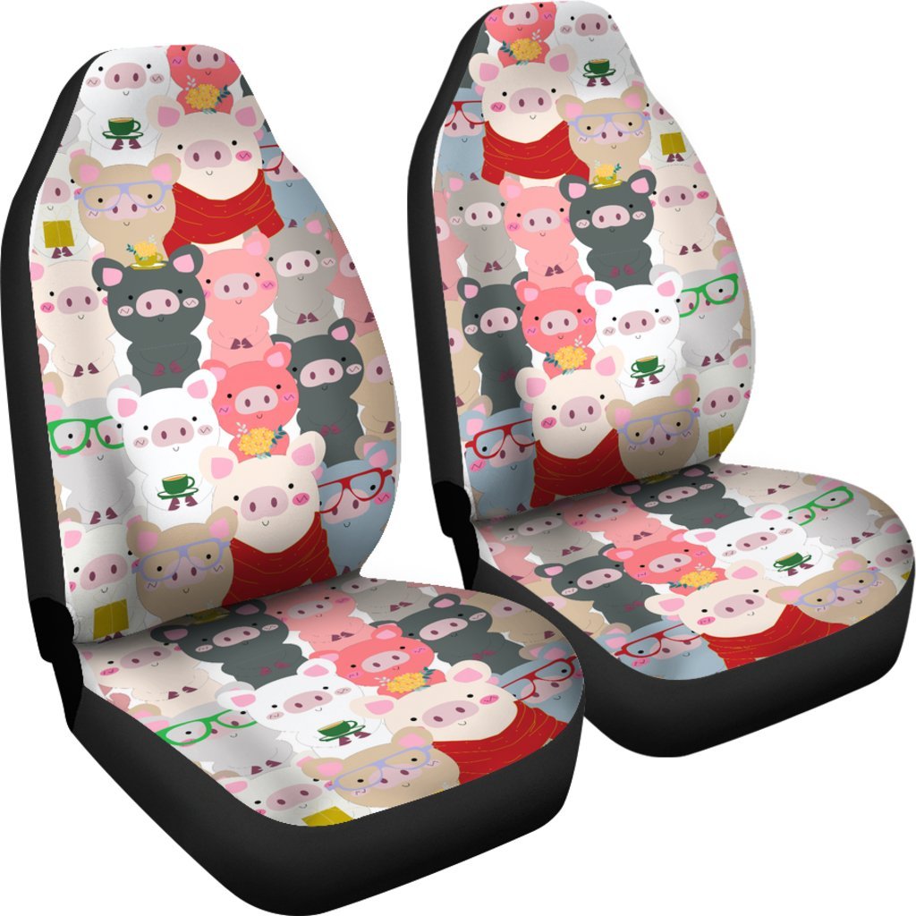 Pattern Print Pig Universal Fit Car Seat Cover-grizzshop