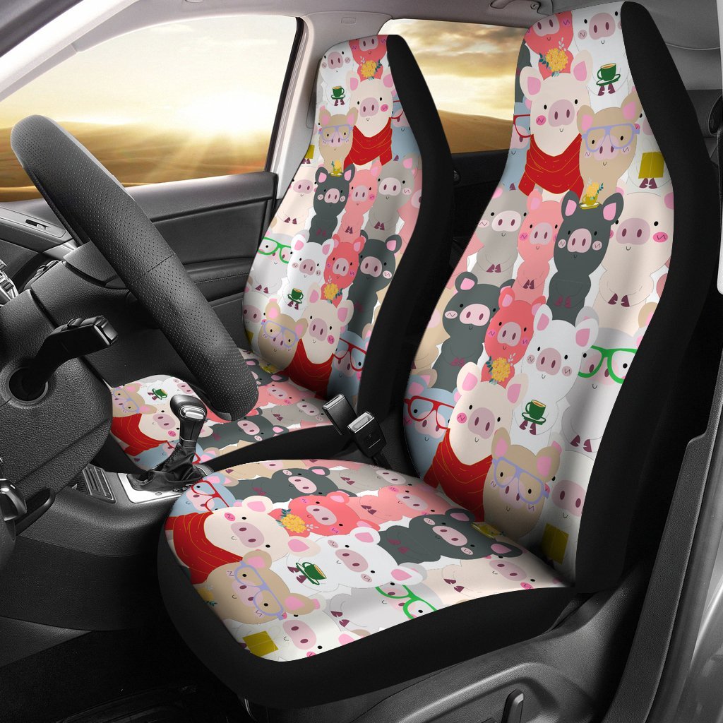 Pattern Print Pig Universal Fit Car Seat Cover-grizzshop