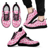 Pattern Print Pink Ribbon Breast Cancer Awareness Black Sneaker Shoes For Men Women-grizzshop