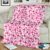 Pattern Print Pink Ribbon Breast Cancer Awareness Blanket-grizzshop