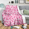 Pattern Print Pink Ribbon Breast Cancer Awareness Blanket-grizzshop