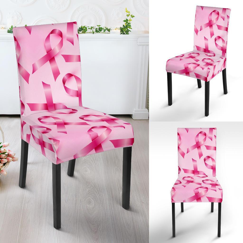 Pattern Print Pink Ribbon Breast Cancer Awareness Chair Cover-grizzshop