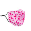 Pattern Print Pink Ribbon Breast Cancer Awareness Face Mask-grizzshop