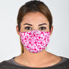 Pattern Print Pink Ribbon Breast Cancer Awareness Face Mask-grizzshop