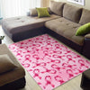 Pattern Print Pink Ribbon Breast Cancer Awareness Floor Mat-grizzshop