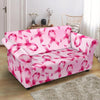 Pattern Print Pink Ribbon Breast Cancer Awareness Loveseat Cover-grizzshop