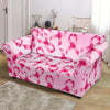 Pattern Print Pink Ribbon Breast Cancer Awareness Loveseat Cover-grizzshop