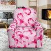 Pattern Print Pink Ribbon Breast Cancer Awareness Recliner Cover-grizzshop