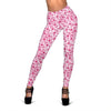 Pattern Print Pink Ribbon Breast Cancer Awareness Women Leggings-grizzshop