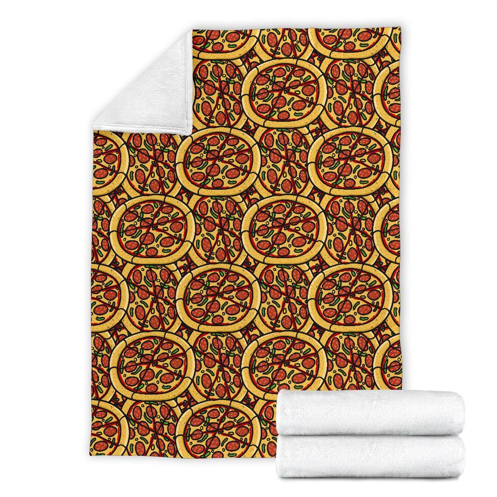 Pattern Print Pizza Blanket-grizzshop