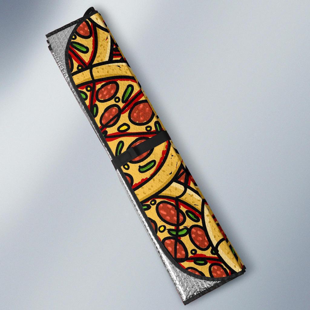 Pattern Print Pizza Car Sun Shade-grizzshop