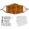 Pattern Print Pizza Face Mask-grizzshop