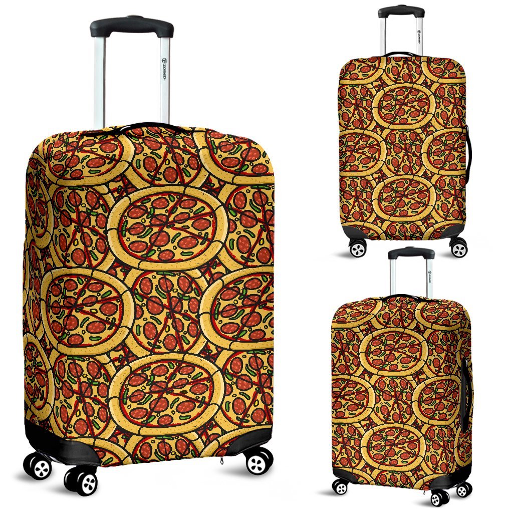 Pattern Print Pizza Luggage Cover Protector-grizzshop