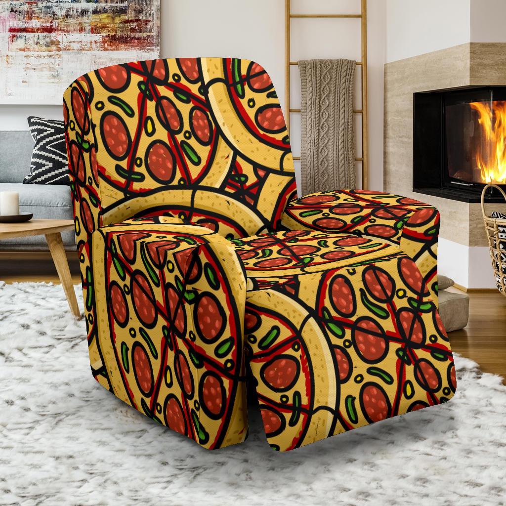 Pattern Print Pizza Recliner Cover-grizzshop