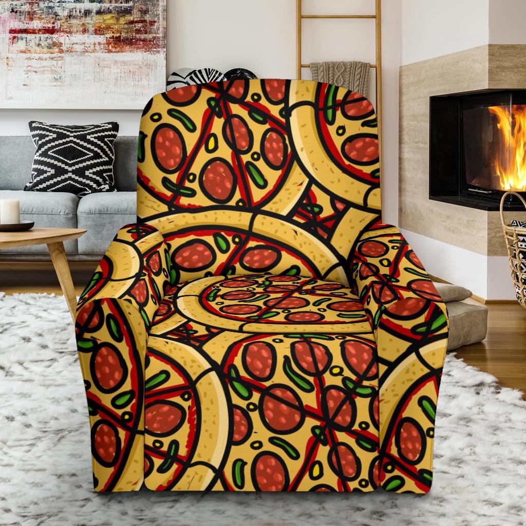 Pattern Print Pizza Recliner Cover-grizzshop