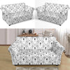 Pattern Print Polar Bear Loveseat Cover-grizzshop