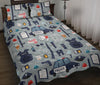 Pattern Print Police Bed Set Quilt-grizzshop