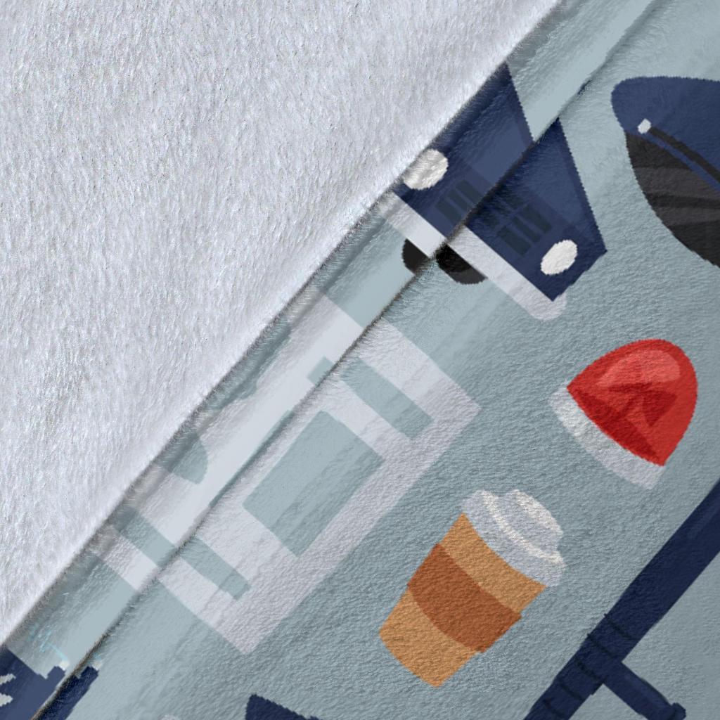 Pattern Print Police Blanket-grizzshop