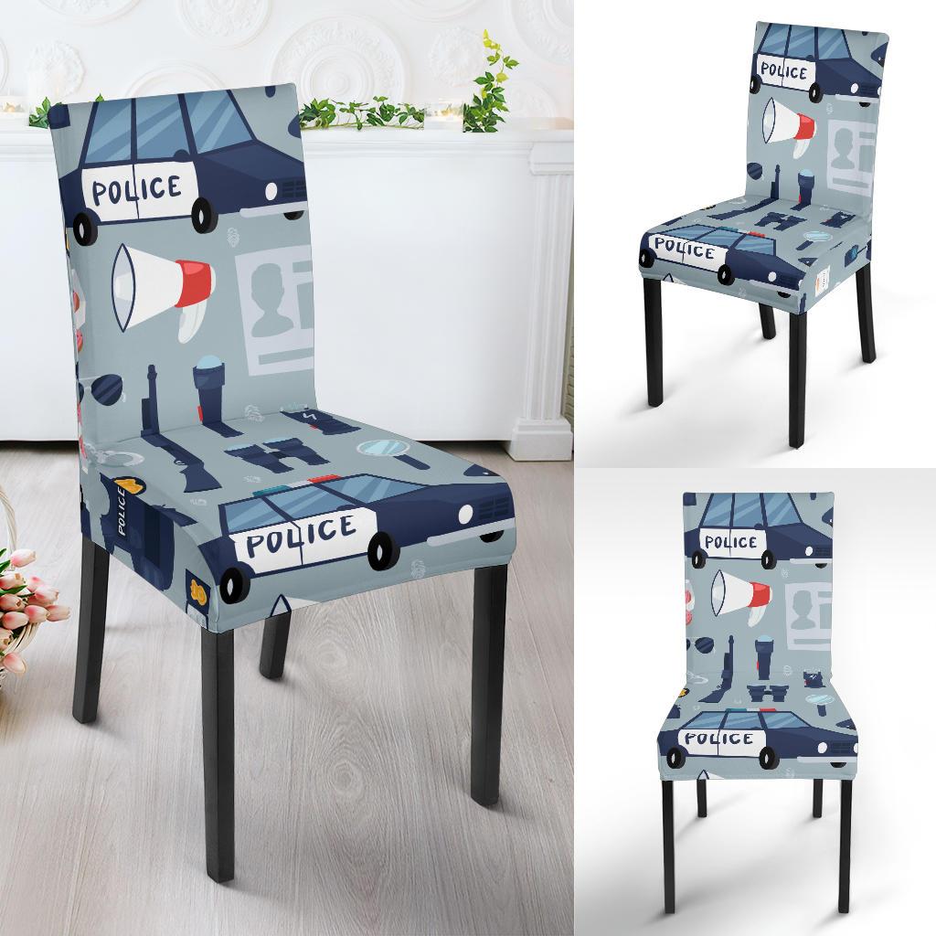 Pattern Print Police Chair Cover-grizzshop