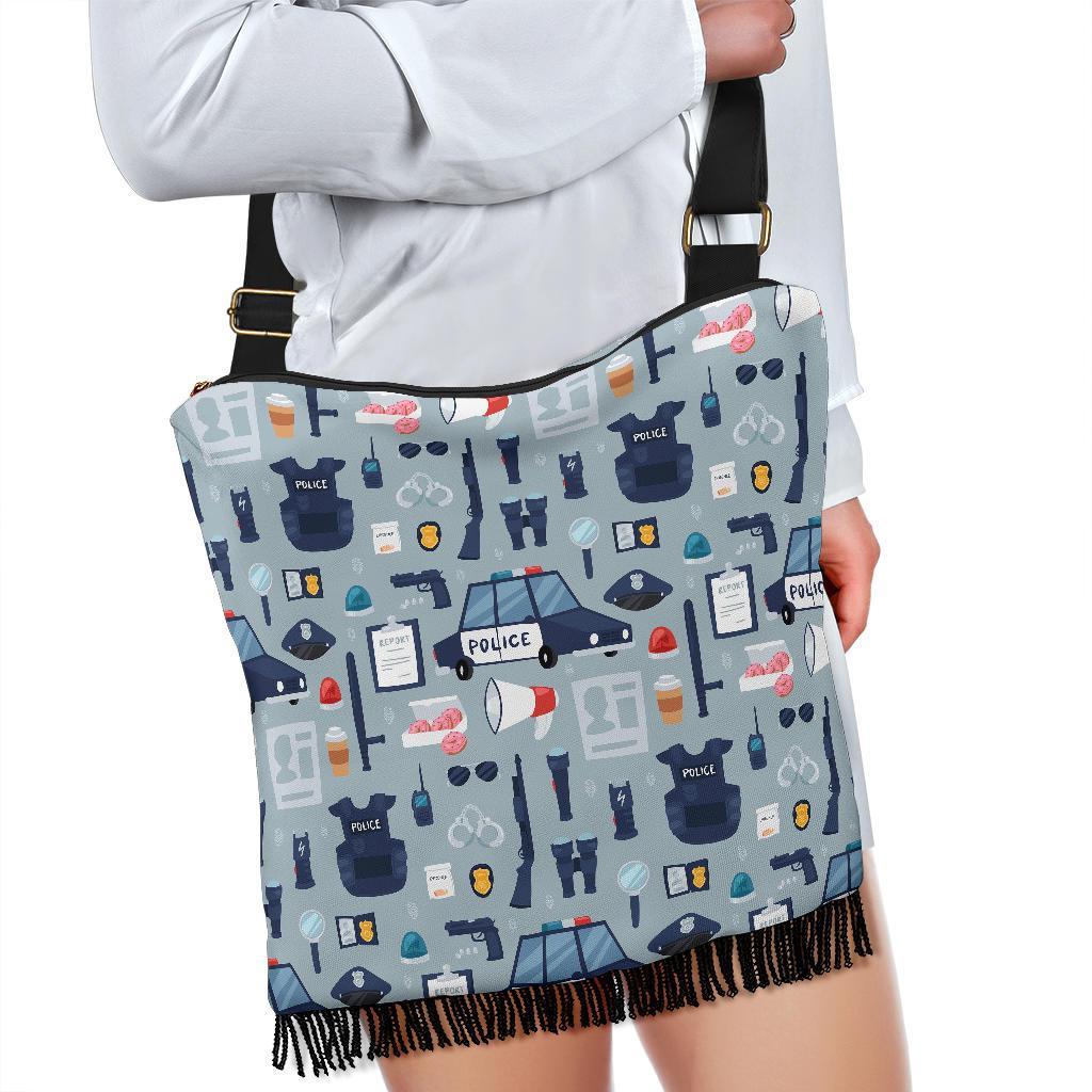 Pattern Print Police Crossbody bags-grizzshop