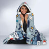 Pattern Print Police Hooded Blanket-grizzshop