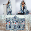 Pattern Print Police Hooded Blanket-grizzshop