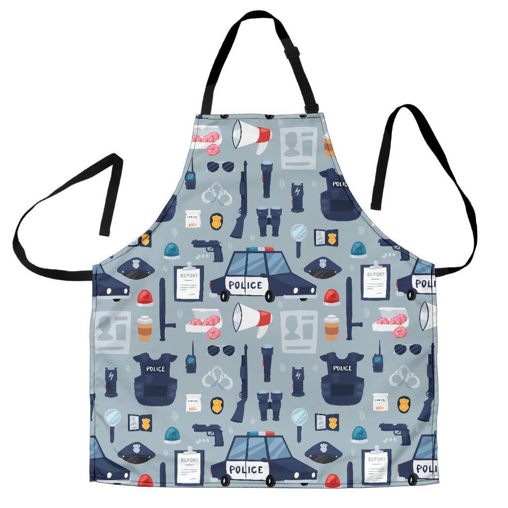 Pattern Print Police Men's Apron-grizzshop