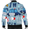 Pattern Print Police Men's Bomber Jacket-grizzshop