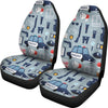 Pattern Print Police Universal Fit Car Seat Covers-grizzshop