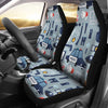 Pattern Print Police Universal Fit Car Seat Covers-grizzshop