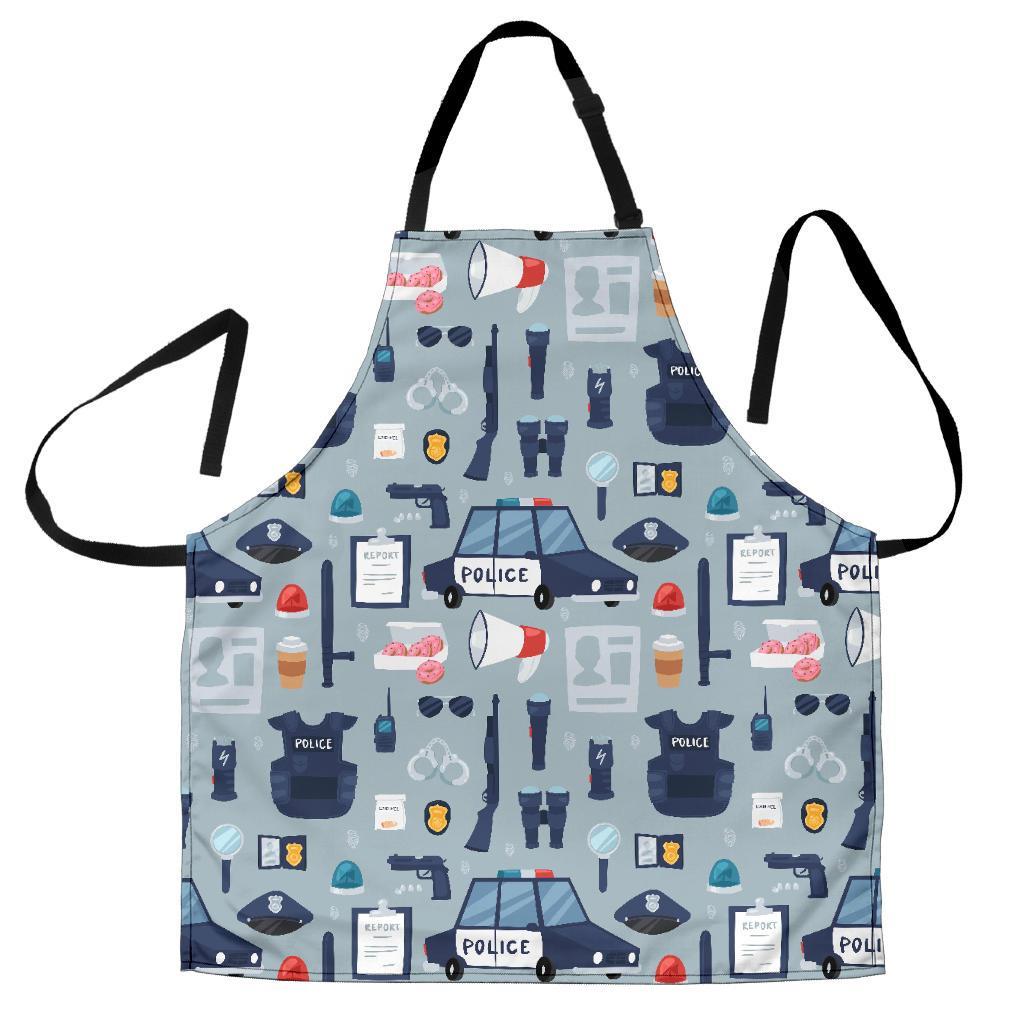 Pattern Print Police Women's Apron-grizzshop