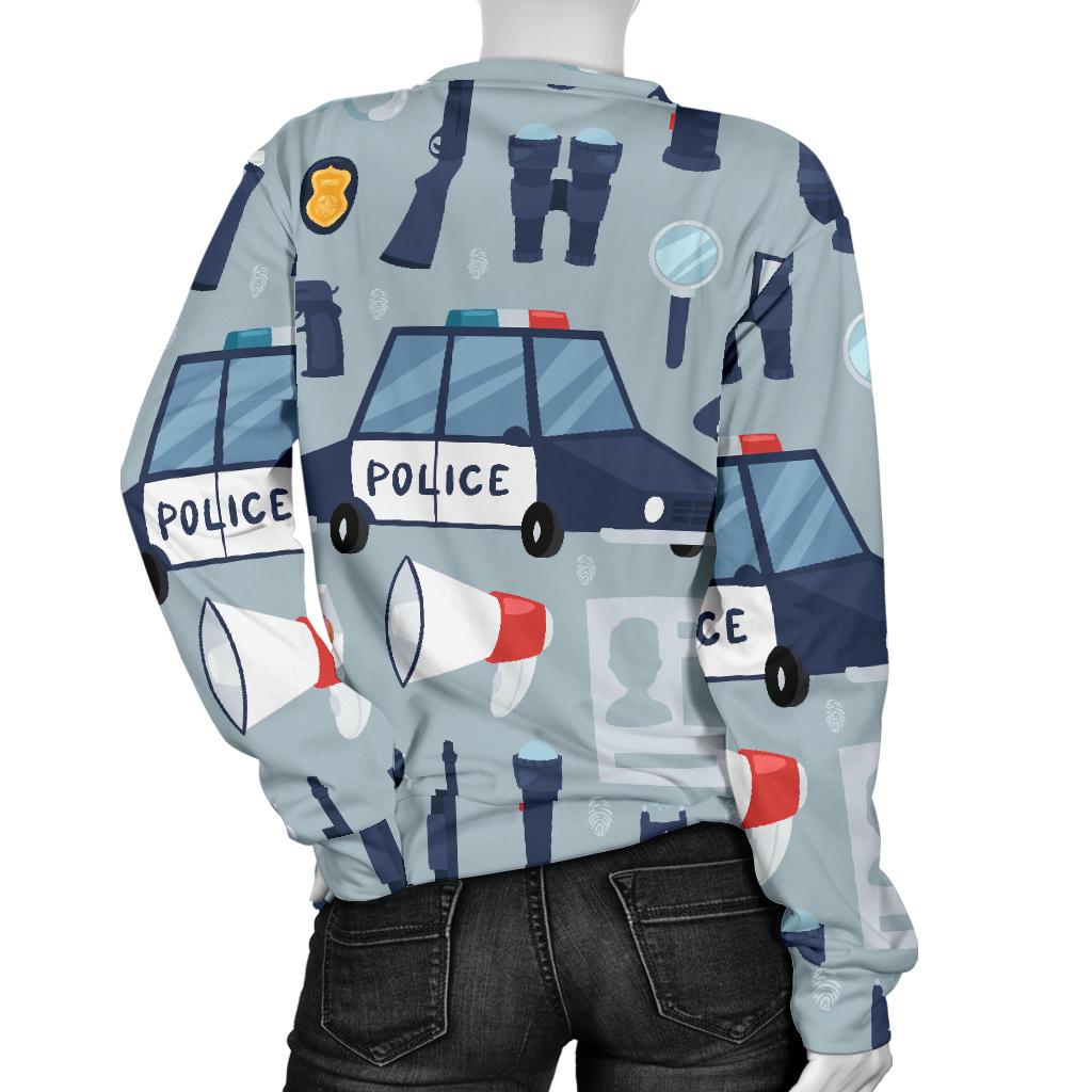 Pattern Print Police Women's Sweatshirt-grizzshop