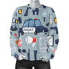 Pattern Print Police Women's Sweatshirt-grizzshop